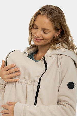 Kurtka 3w1 ciążowa i do noszenia ocieplana - beżowa