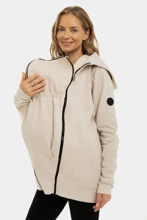 Kurtka 3w1 ciążowa i do noszenia ocieplana - beżowa