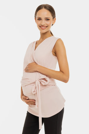 Bluzka do kontaktu skóra do skóry – pudrowy róż