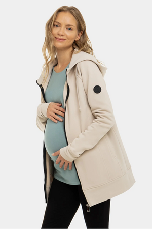 Kurtka 3w1 ciążowa i do noszenia ocieplana - beżowa