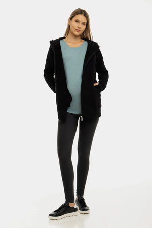 Kurtka 3w1 ciążowa i do noszenia ocieplana - Czarna