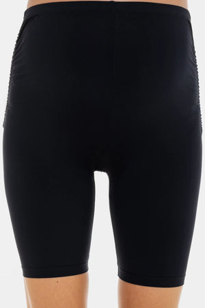 Krótkie legginsy ciążowe z marszczeniami – granatowy