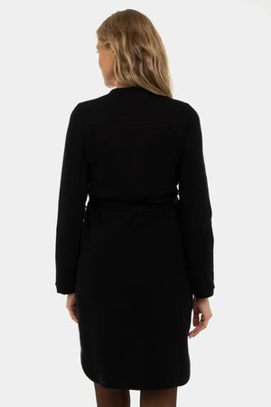 Elastyczna czarna sukienka ciążowa i do karmienia