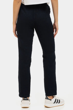 Jeansowe spodnie ciążowe typu "paper bag"