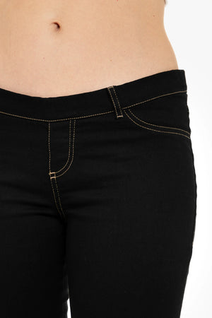 Elastyczne jeansy ciążowe ze zdejmowanym pasem