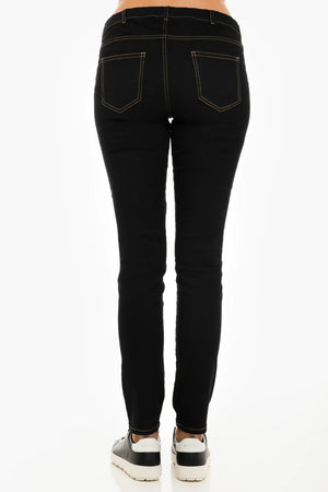 Elastyczne jeansy ciążowe ze zdejmowanym pasem