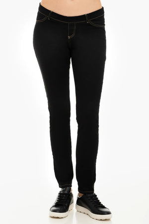 Elastyczne jeansy ciążowe ze zdejmowanym pasem