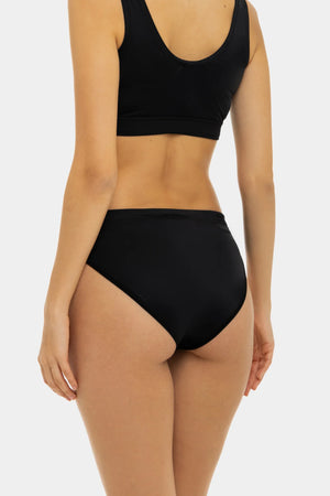 Figi ciążowe z niskim stanem - czarne