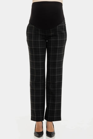 Kraciaste spodnie ciążowe