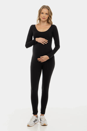 Modelujący kombinezon ciążowy z długim rękawem