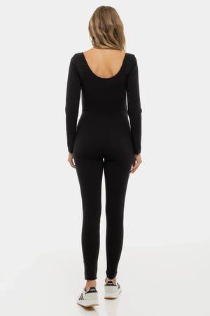 Modelujący kombinezon ciążowy z długim rękawem