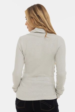 Bawełniany sweter ciążowy i do karmienia z golfem