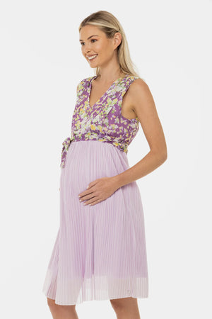 Elegancka plisowana sukienka ciążowa i do karmienia