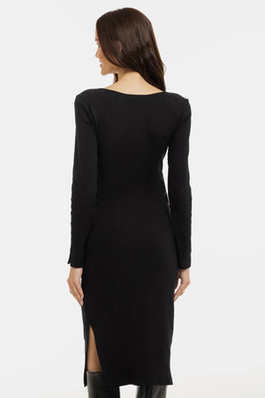 Czarna bawełniana sukienka ciążowa i do karmienia