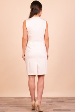 Sukienka satynowa ciążowa i do karmienia – ecru