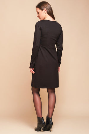 Elegancka czarna sukienka ciążowa i do karmienia