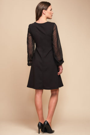 Sukienka ciążowa i do karmienia z elementami w kropki