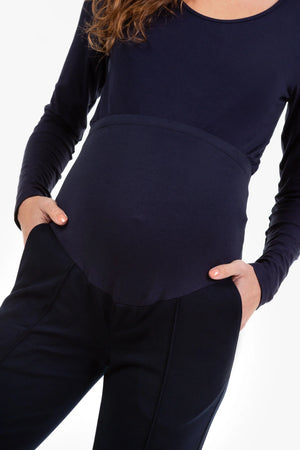 Eleganckie spodnie ciążowe z organicznej bawełny