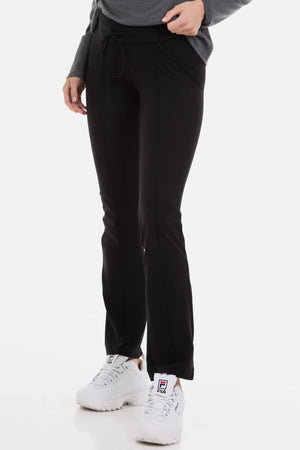 Elastyczne spodnie ciążowe z szerokim pasem