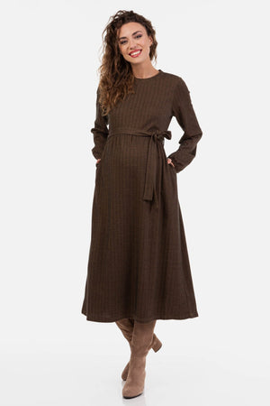 Elegancka długa sukienka ciążowa