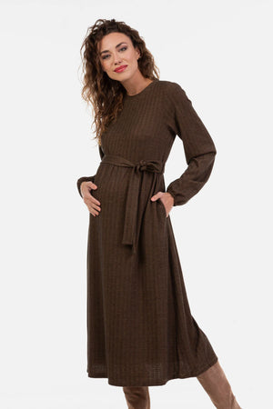 Elegancka długa sukienka ciążowa