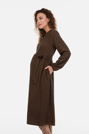 Elegancka długa sukienka ciążowa