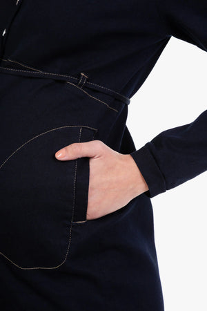 Jeansowa sukienka ciążowa i do karmienia