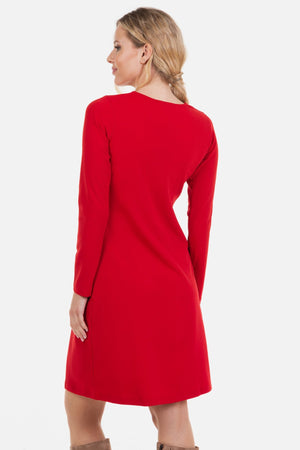 Elegancka sukienka ciążowa z ozdobnym węzłem