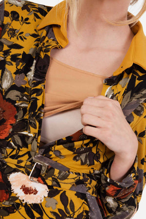 Sukienka ciążowa i do karmienia z kwiatowym wzorem