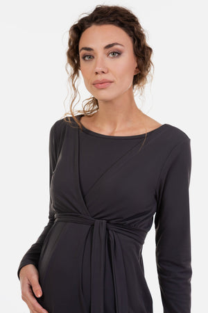 Sukienka ciążowa i do karmienia z paskiem