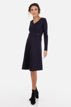 Elegancka granatowa sukienka ciążowa i do karmienia