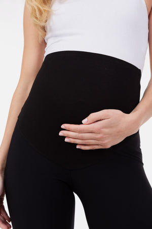 Ciążowe legginsy z elastycznej, meszkowatej dzianiny z organiczną bawełną