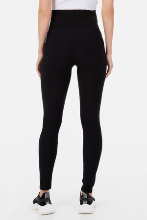 Ciążowe legginsy z elastycznej, meszkowatej dzianiny z organiczną bawełną