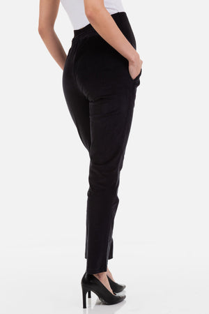 Spodnie ciążowe z dżinsu w ciemnoszarym kolorze