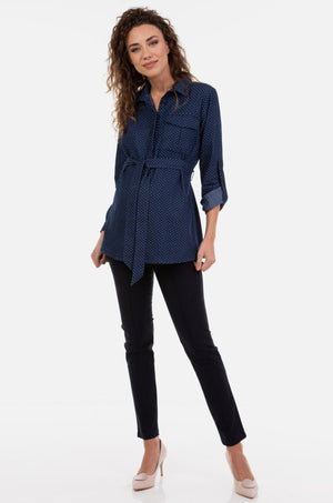 Jeansowa koszula ciążowa i do karmienia