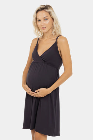 Granatowa koszula nocna ciążowa i do karmienia