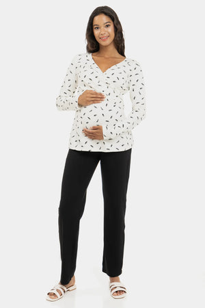 Bawełniana piżama ciążowa i do karmienia – Feathers