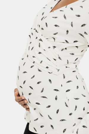 Bawełniana piżama ciążowa i do karmienia – Feathers