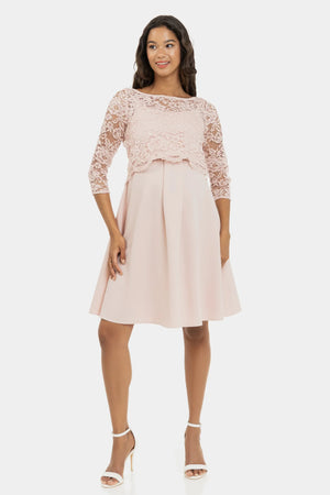 Wieczorowa sukienka ciążowa i do karmienia z koronką