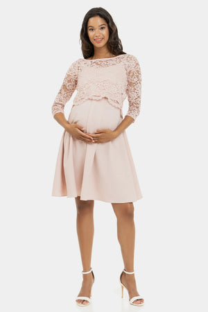 Wieczorowa sukienka ciążowa i do karmienia z koronką