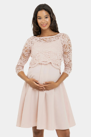 Wieczorowa sukienka ciążowa i do karmienia z koronką