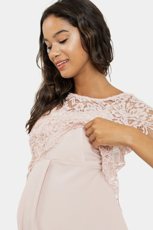 Wieczorowa sukienka ciążowa i do karmienia z koronką