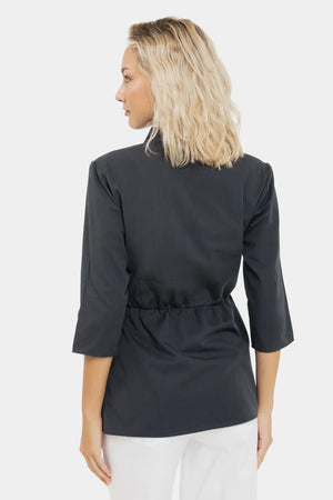 Bawełniana koszula ciążowa i do karmienia - ciemnoniebieska