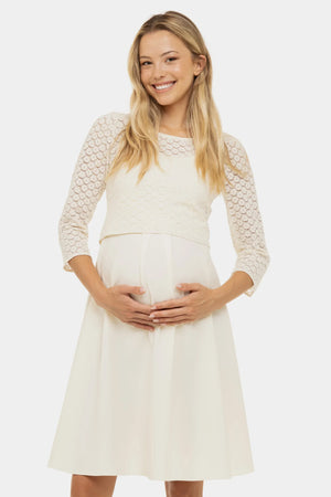 Suknia ślubna ciążowa i do karmienia z koronkową górą