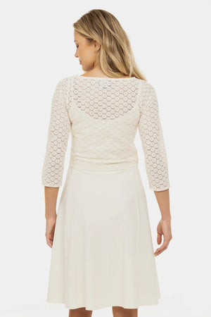 Suknia ślubna ciążowa i do karmienia z koronkową górą