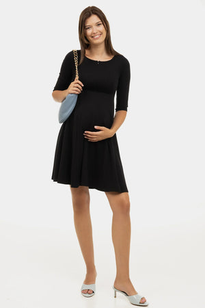 Czarna sukienka wieczorowa ciążowa i do karmienia