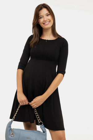 Czarna sukienka wieczorowa ciążowa i do karmienia