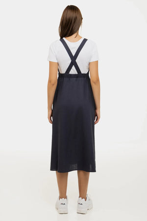 Sukienka ciążowa i do karmienia na ramiączkach - granatowa