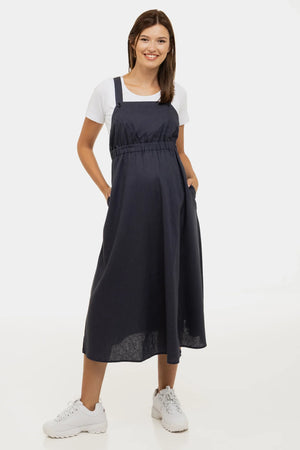 Sukienka ciążowa i do karmienia na ramiączkach - granatowa