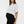 Bawełniany crop top ciążowy – biały
